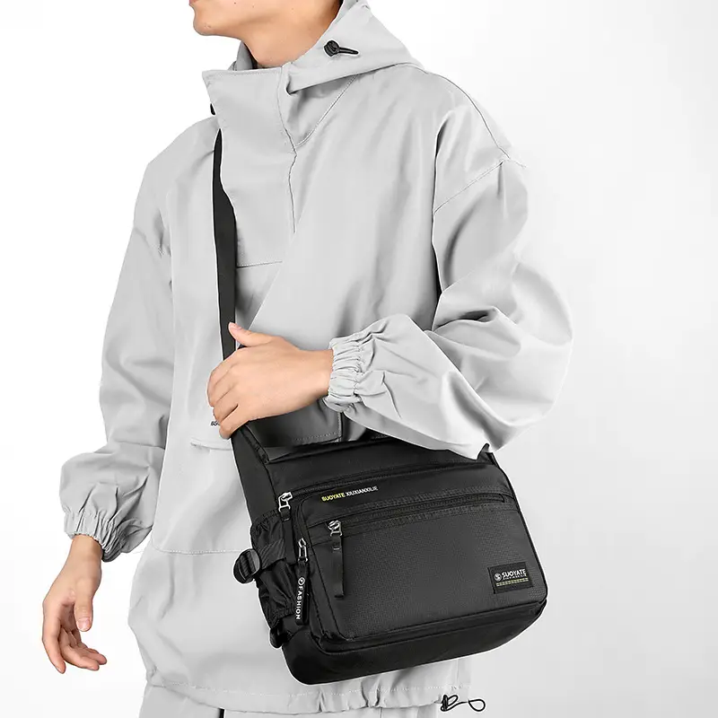 Men's Oxford Cloth Business Shoulder Bag Large Capacity Green - Image 7
