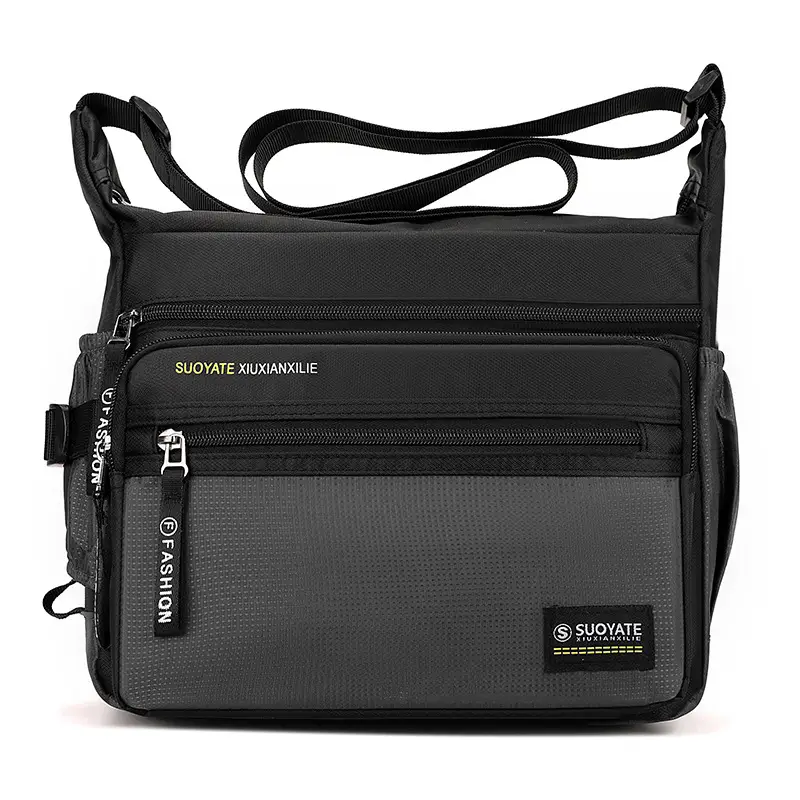Men's Oxford Cloth Business Shoulder Bag Large Capacity Green - Image 9