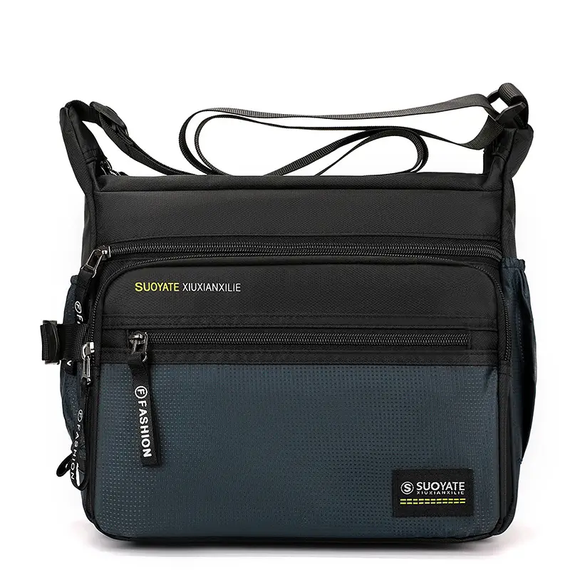 Men's Oxford Cloth Business Shoulder Bag Large Capacity Green - Image 4