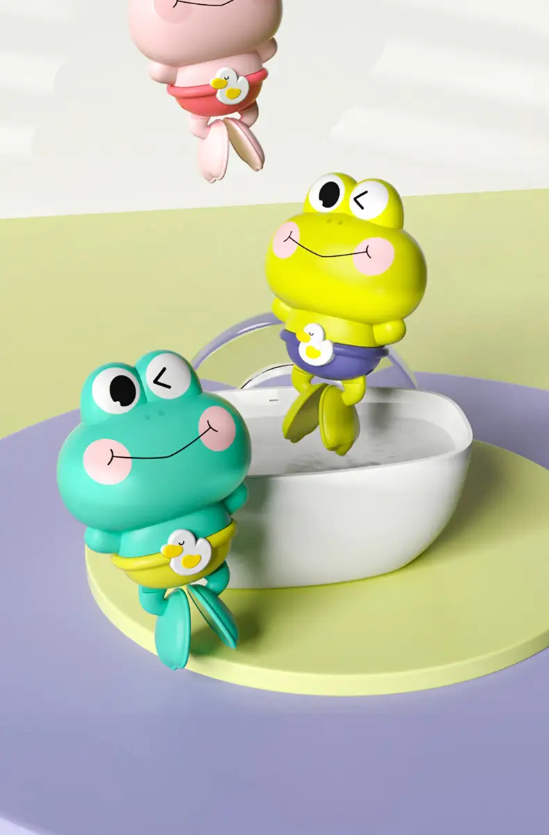 Baby Bath Toy Wind-Up Frog Little Turtle Yellow Duck Kids Swimming Pool Bathroom Water Play Kidsren's Water Toys — feature 8