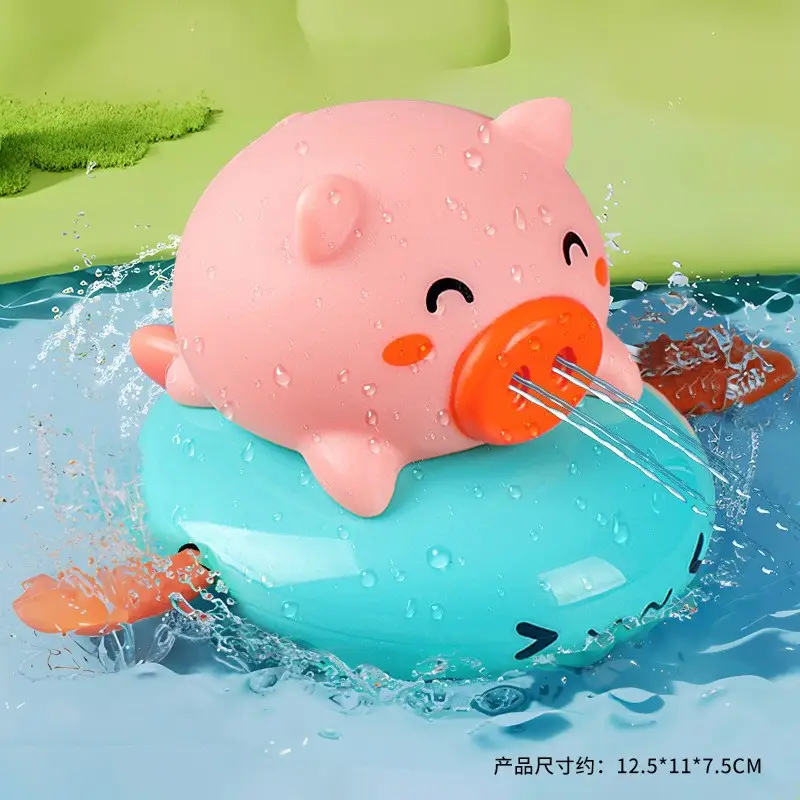 Baby Bath Toy Wind-Up Frog Little Turtle Yellow Duck Kids Swimming Pool Bathroom Water Play Kidsren's Water Toys