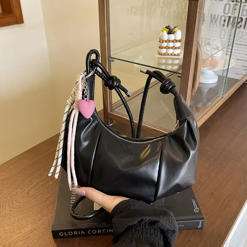 Silver Oil Leather Shoulder Bag for Women — feature 20