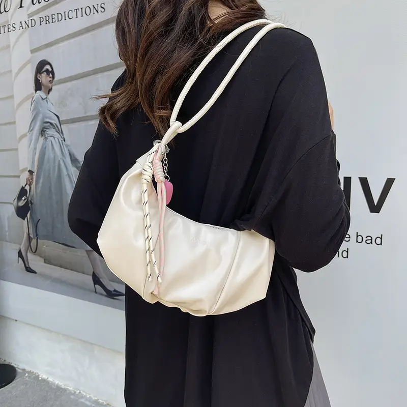 Silver Oil Leather Shoulder Bag for Women — feature 25
