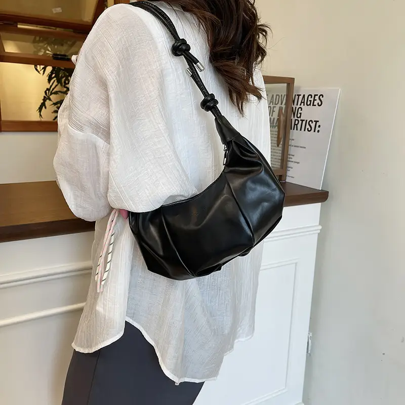 Silver Oil Leather Shoulder Bag for Women — feature 29