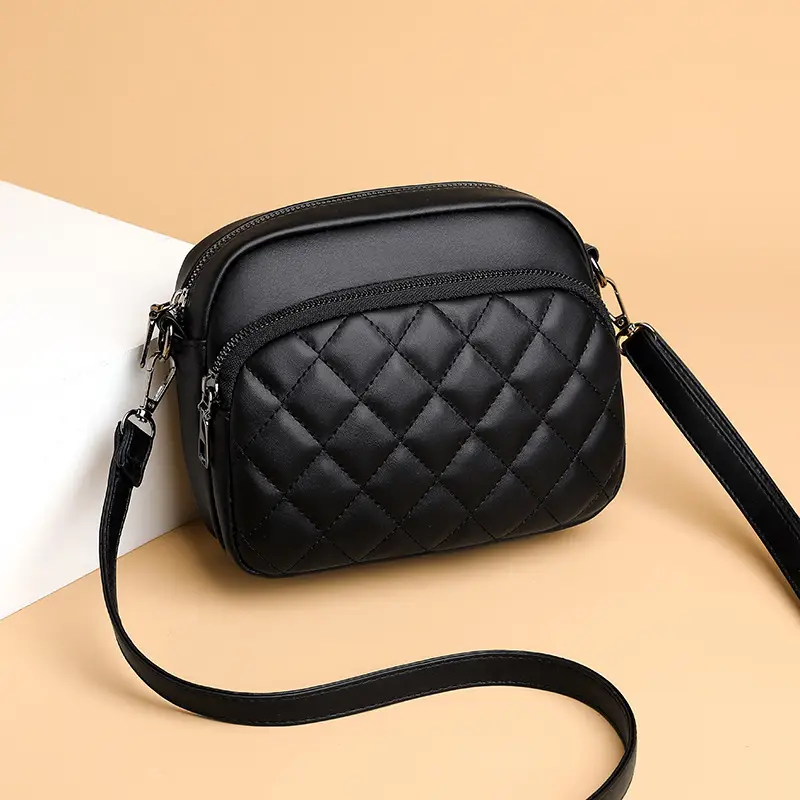 Women's Black Quilted Shoulder Crossbody Bag 2025 - Image 8