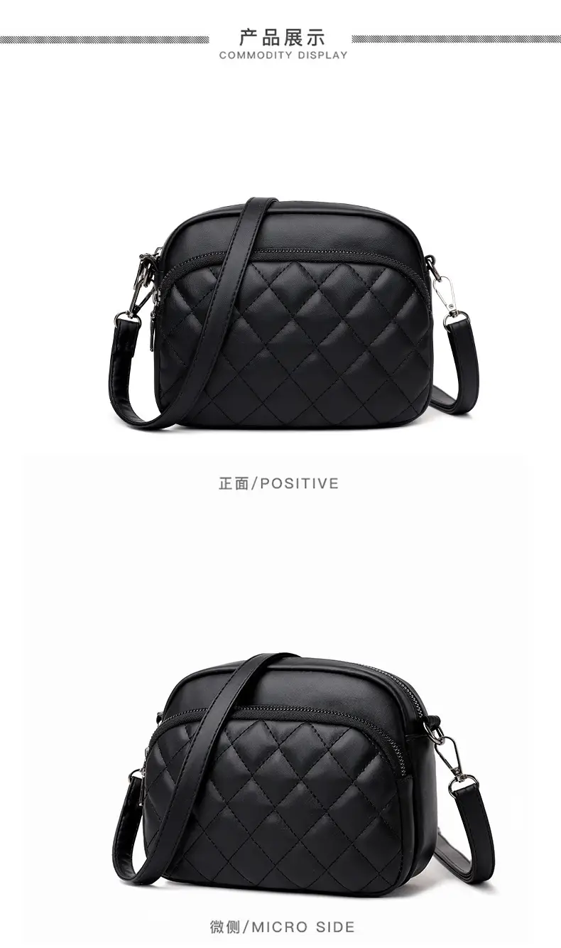 Women's Black Quilted Shoulder Crossbody Bag 2025 — feature 15