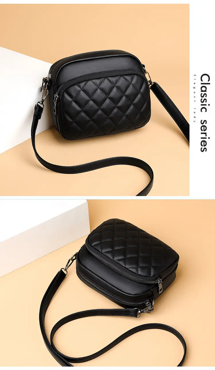Women's Black Quilted Shoulder Crossbody Bag 2025 — feature 6