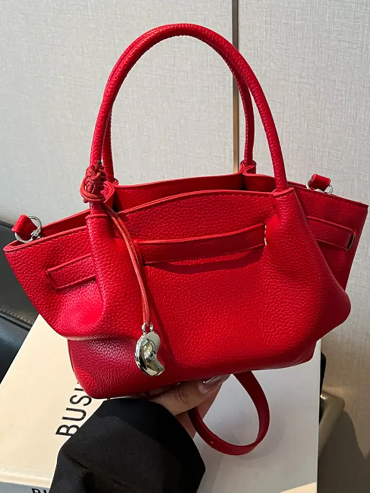 Women Korean Style Satchel Bag Beige 2025 - Image 6