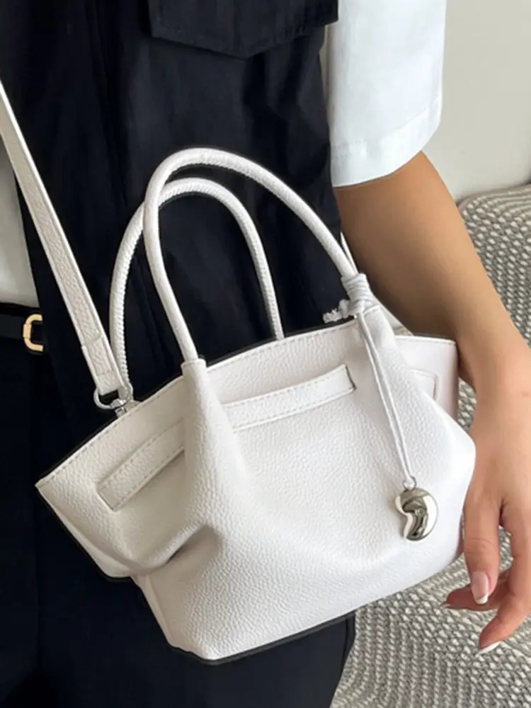 Women Korean Style Satchel Bag Beige 2025 - Image 8