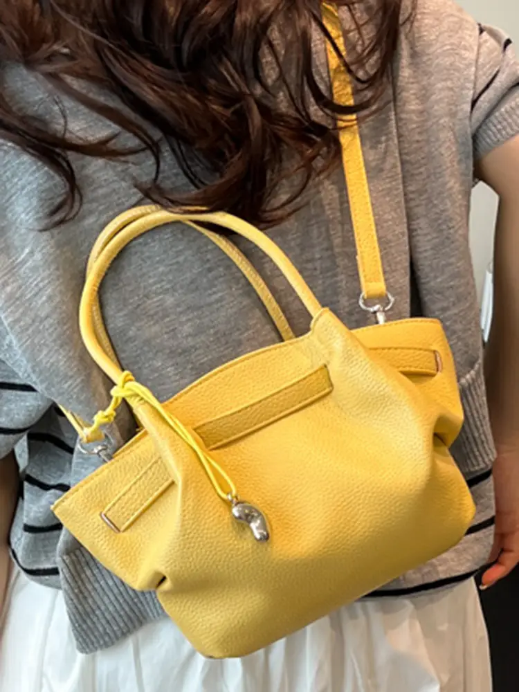 Women Korean Style Satchel Bag Beige 2025 - Image 9