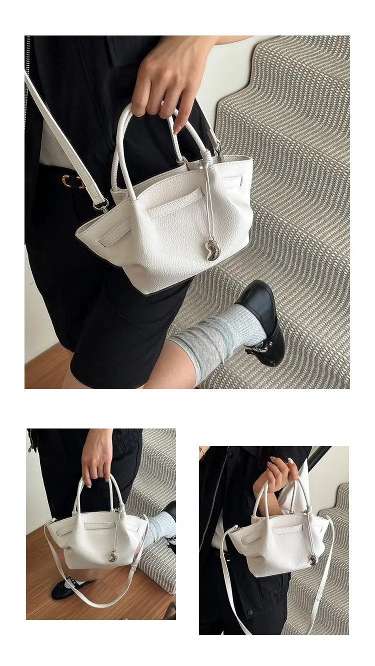 Women Korean Style Satchel Bag Beige 2025 — feature 12