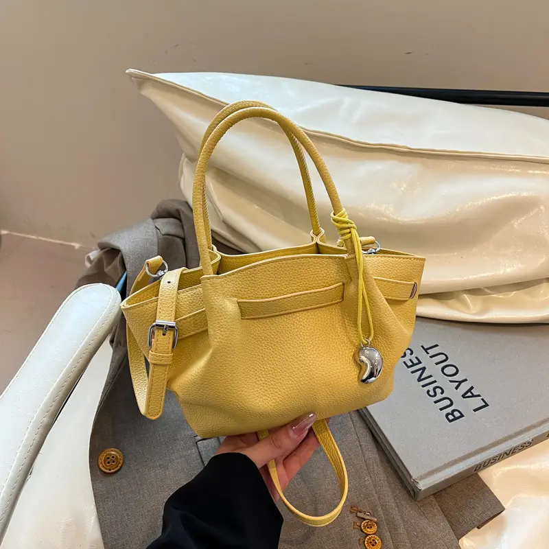 Women Korean Style Satchel Bag Beige 2025 - Image 3