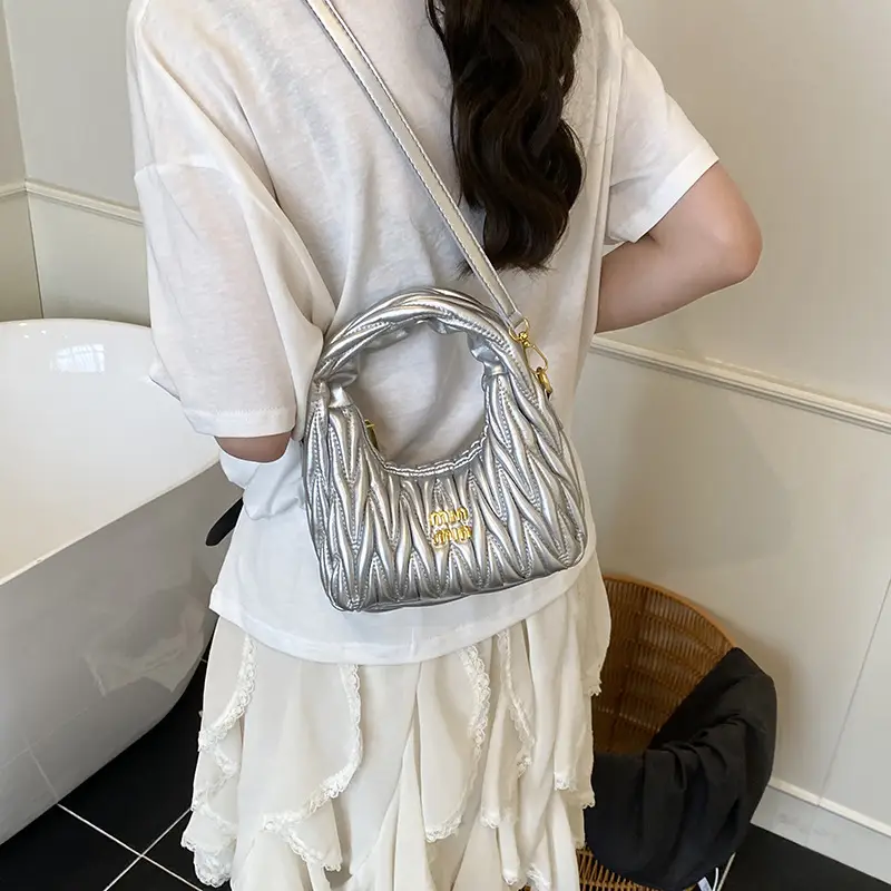 Red Pleated Crossbody Bag for Women 2025 - Image 10