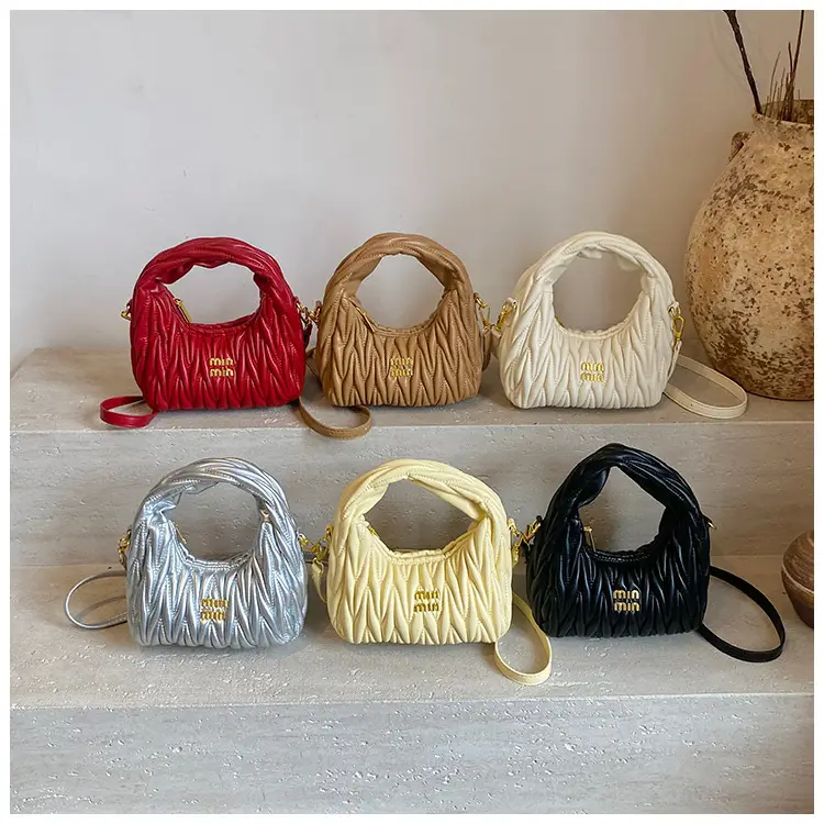Red Pleated Crossbody Bag for Women 2025 — feature 2