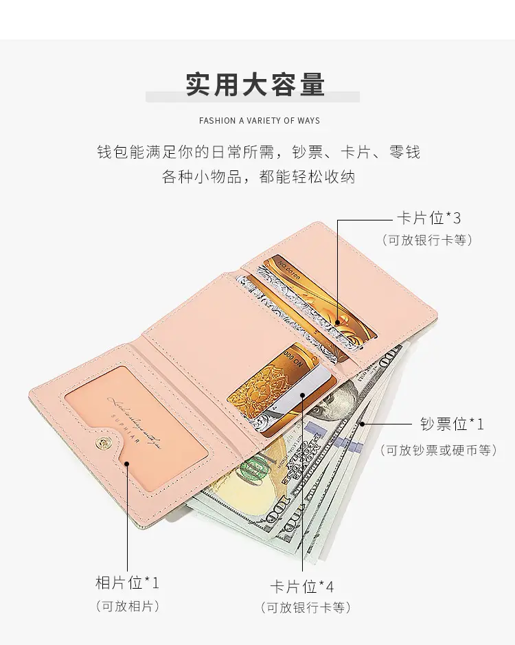 High-End Velvet Wallet for Women Multi-Color Large Capacity — feature 11