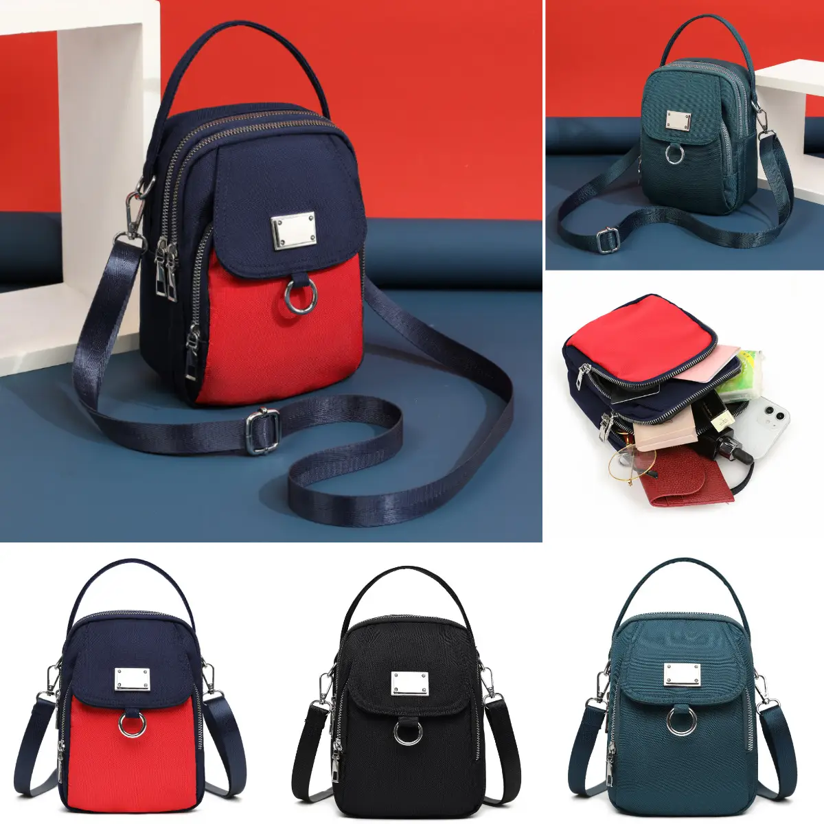 Women's Winter Mobile Phone Bag Korean Style Canvas Single Shoulder Crossbody - Image 5