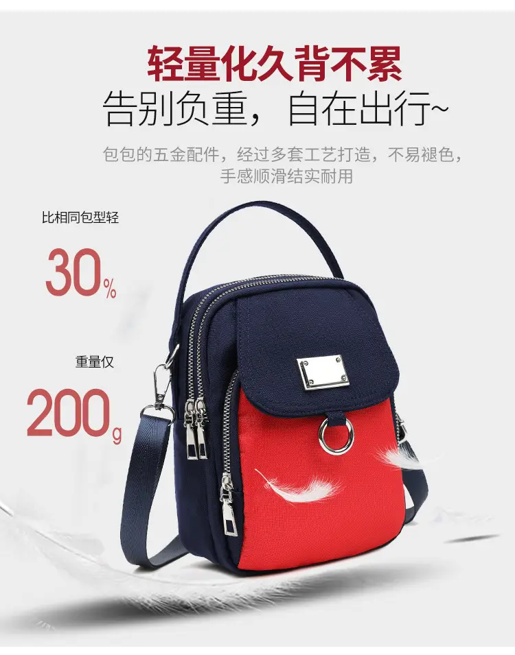 Women's Winter Mobile Phone Bag Korean Style Canvas Single Shoulder Crossbody — feature 10