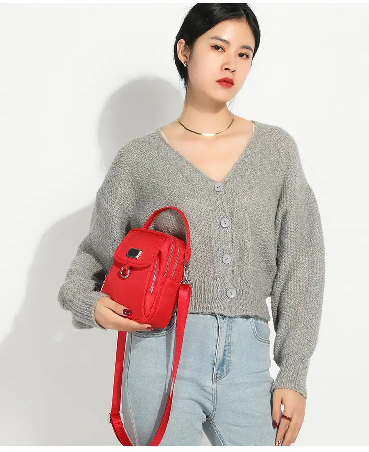 Women's Winter Mobile Phone Bag Korean Style Canvas Single Shoulder Crossbody — feature 16