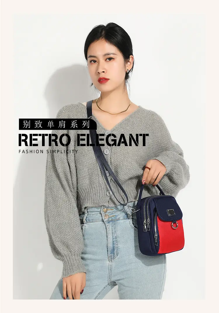 Women's Winter Mobile Phone Bag Korean Style Canvas Single Shoulder Crossbody — feature 2