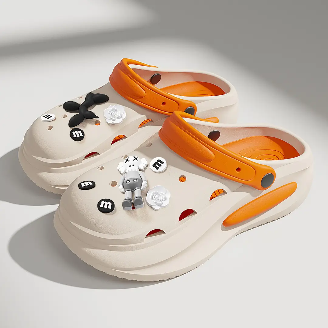 Croc Shoes Women's Non-Slip Eva Sandals Outer Wear Beach Sandals Breathable Thick-Soled Toe-Cap Slippers Men's Summer Wholesale