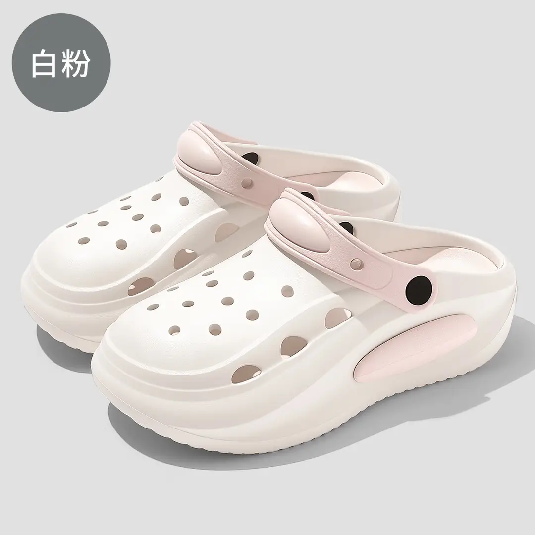 Croc Shoes Women's Non-Slip Eva Sandals Outer Wear Beach Sandals Breathable Thick-Soled Toe-Cap Slippers Men's Summer Wholesale