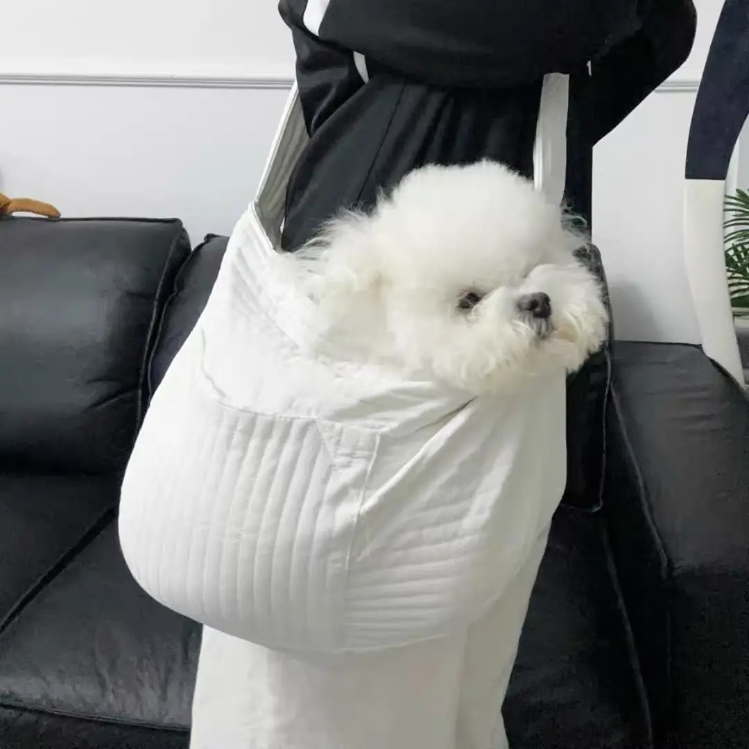 White Faux Fur Crossbody Bag for Pets Gardening