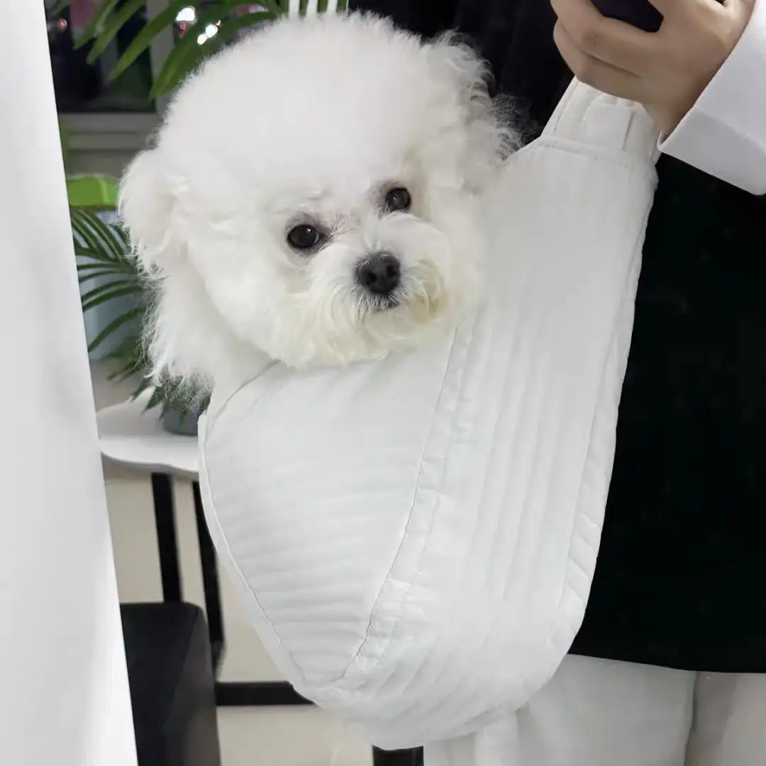 White Faux Fur Crossbody Bag for Pets Gardening