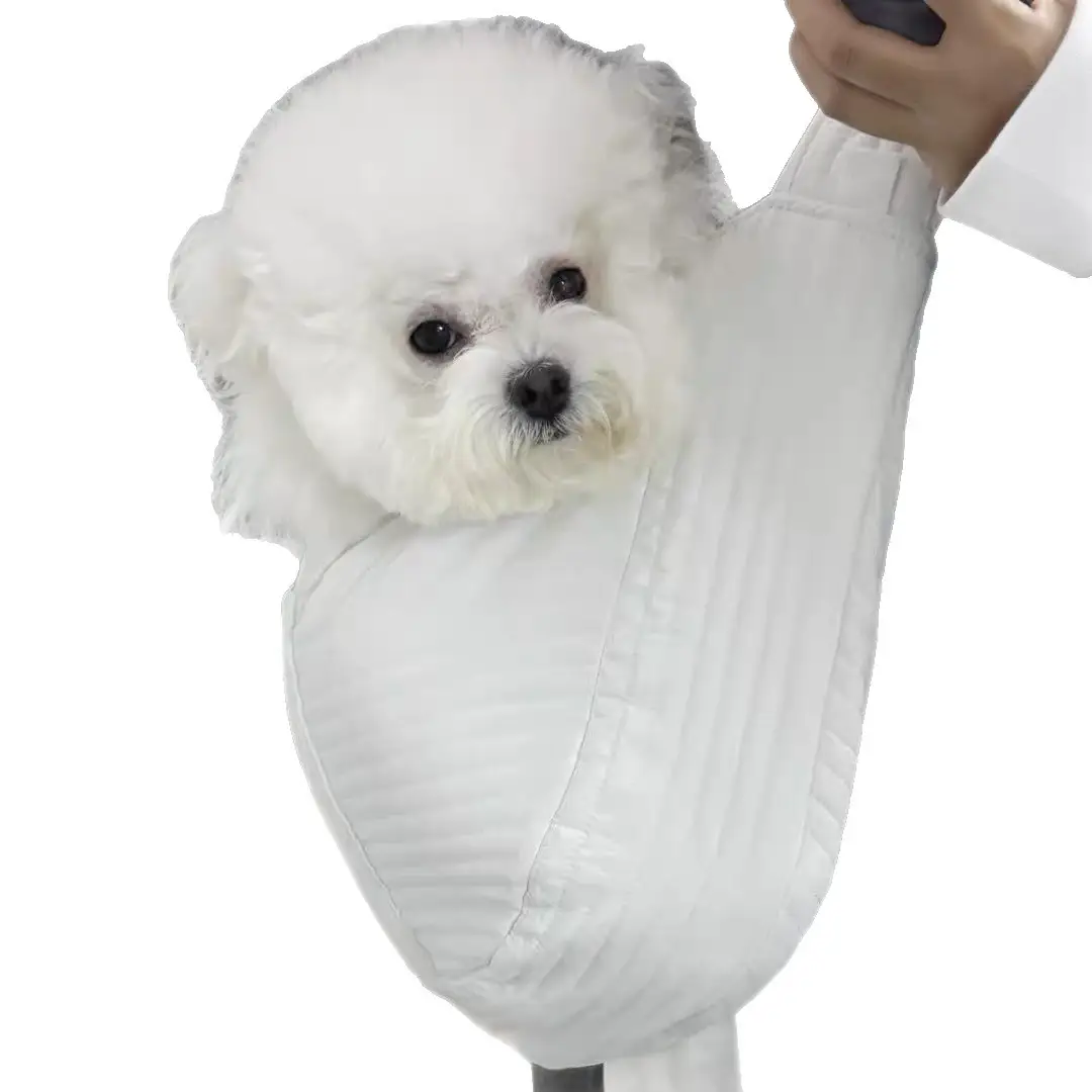 White Faux Fur Crossbody Bag for Pets Gardening