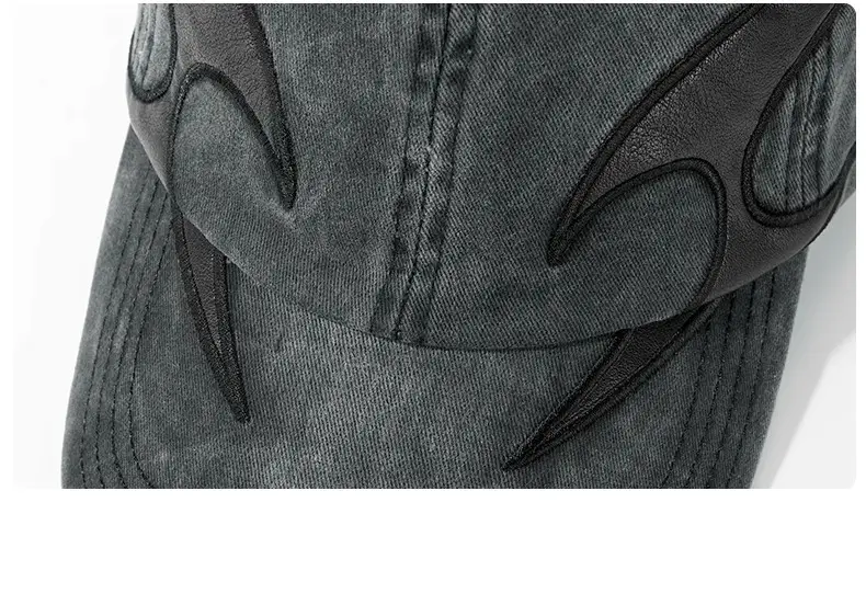 American Retro Logo Baseball Cap Grey Unisex Hip Hop — feature 13