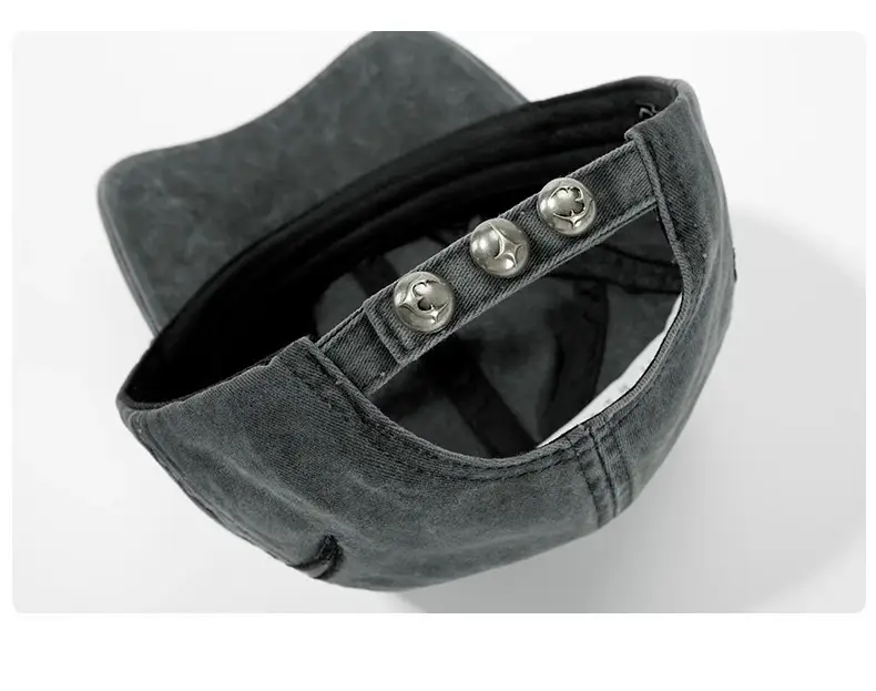 American Retro Logo Baseball Cap Grey Unisex Hip Hop — feature 15