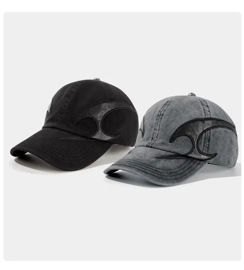 American Retro Logo Baseball Cap Grey Unisex Hip Hop — feature 20