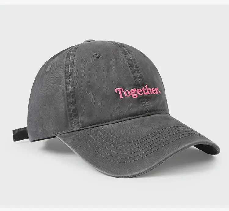Black "Together" Baseball Cap for Women — feature 9