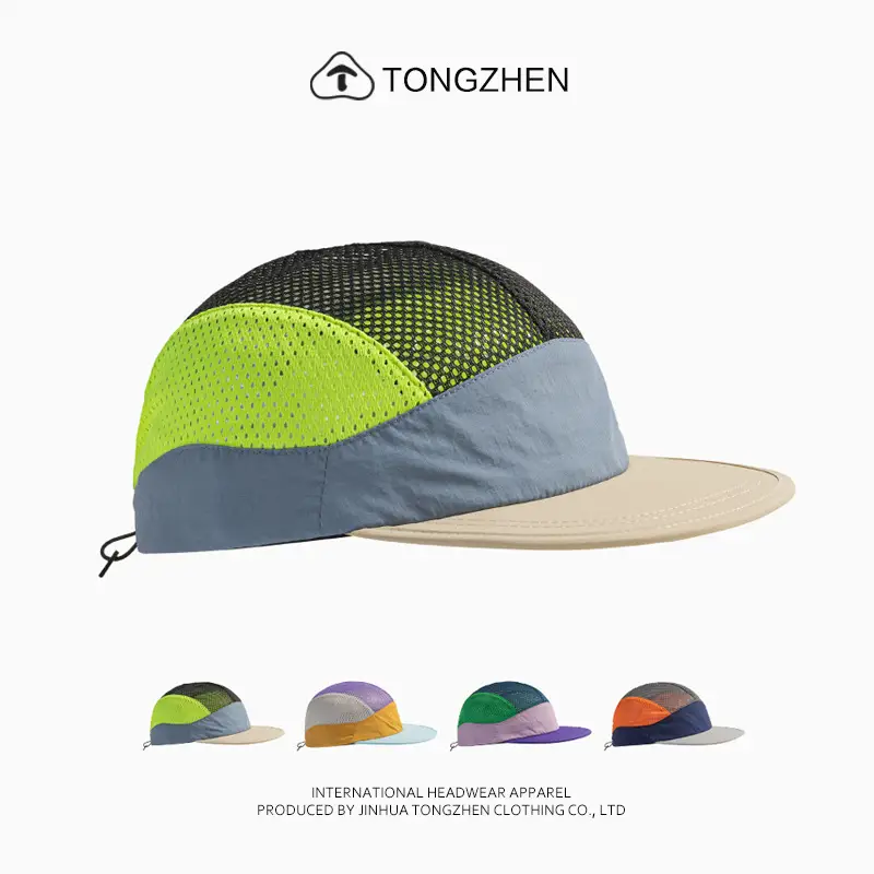 Men's Camouflage Neckband Cap Green Gray Quick Dry - Image 5