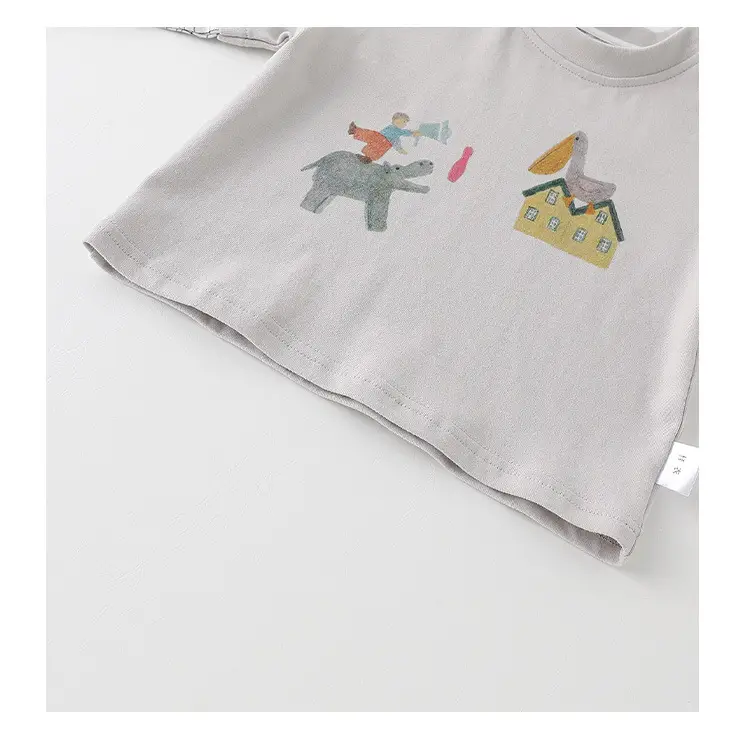 Baby T-Shirt Grey Cartoon Long Sleeve Autumn Boys — feature 15