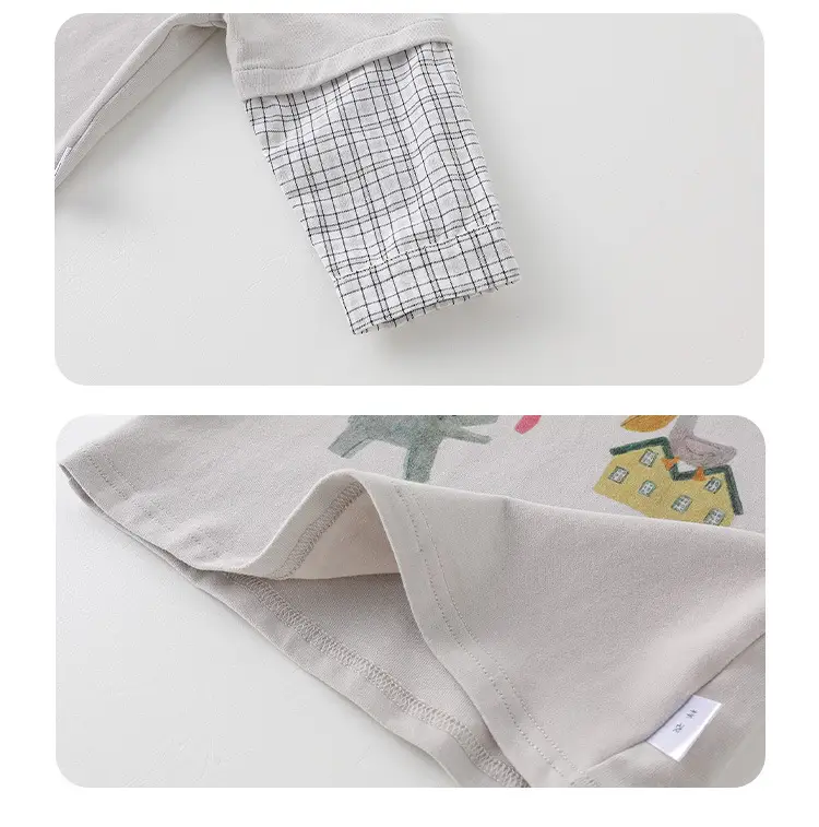 Baby T-Shirt Grey Cartoon Long Sleeve Autumn Boys — feature 9