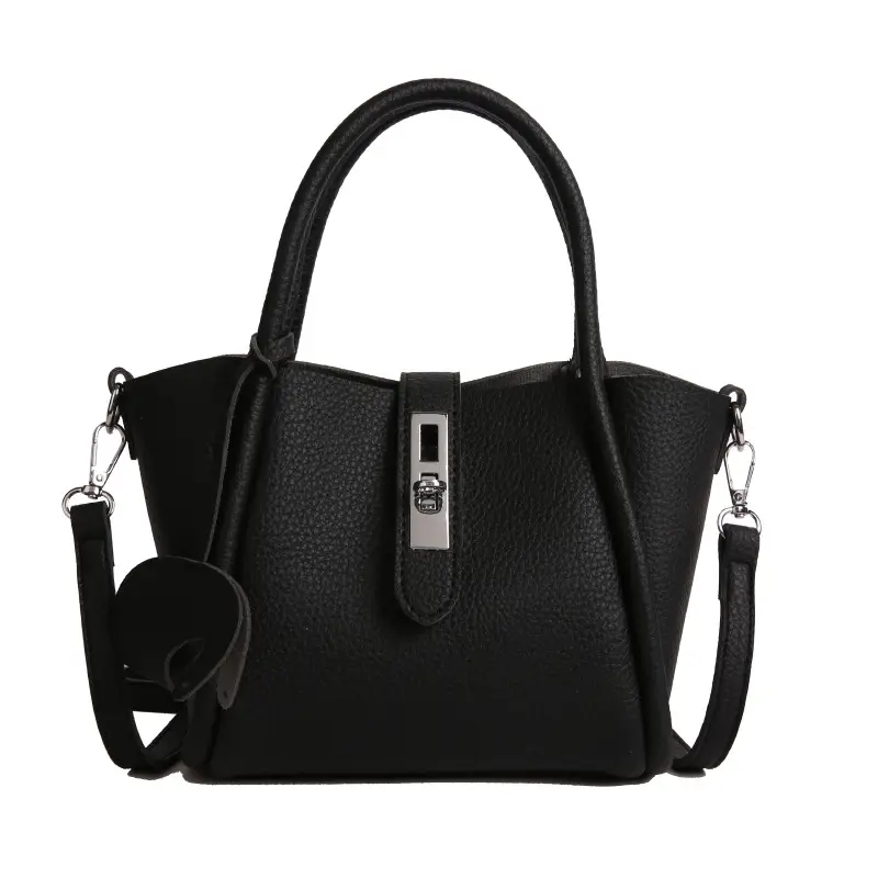 Women's Beige Leather Crossbody Tote Bag with Top Handle - Image 13