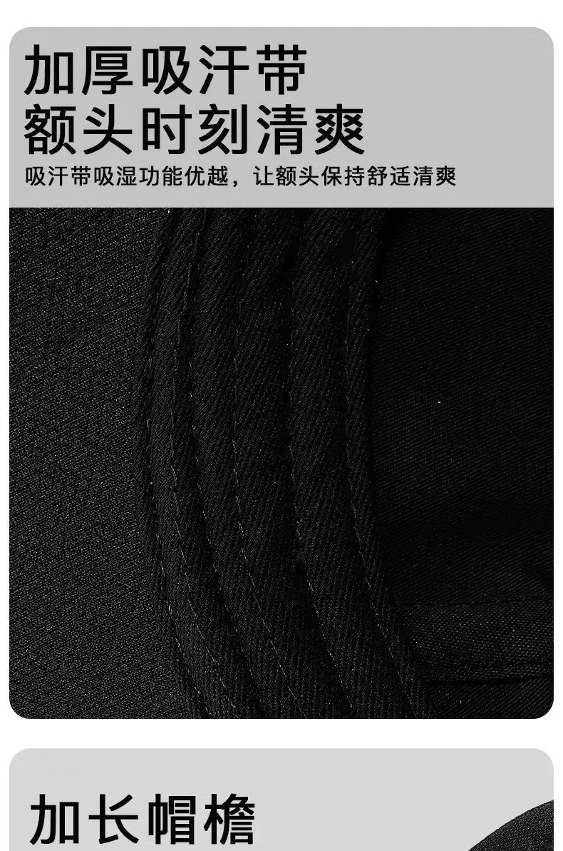Black Baseball Cap with Embroidered Eye & Breathable Design — feature 7