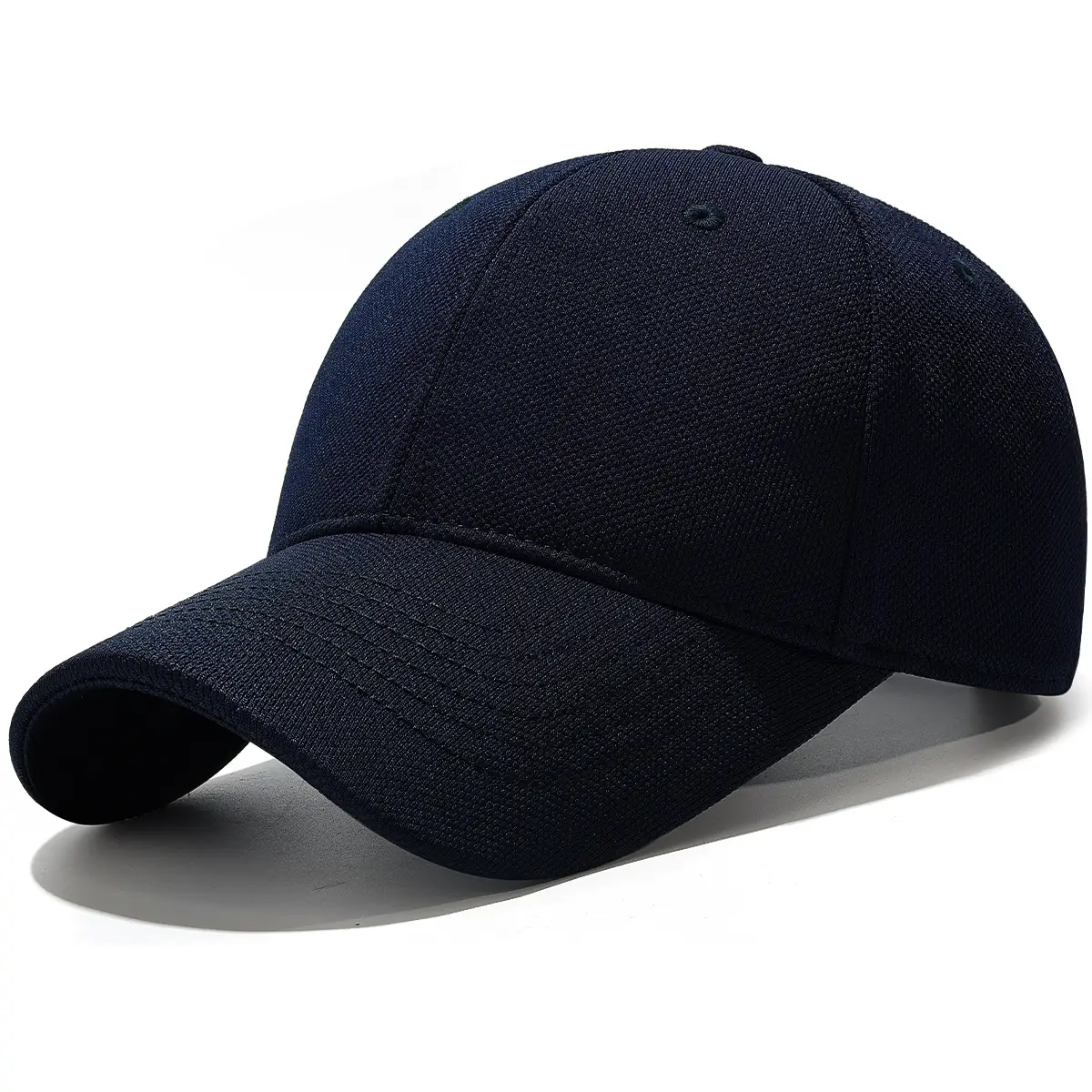 Black Baseball Cap with Embroidered Eye & Breathable Design - Image 5