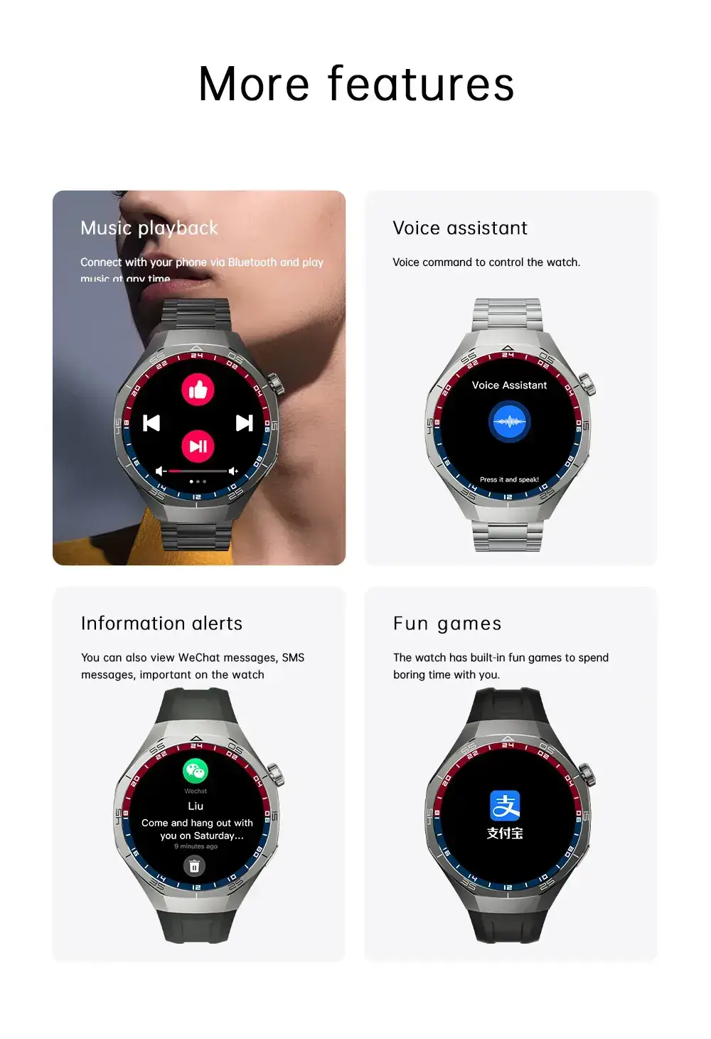 Smart Watch with Heart Rate & Blood Pressure Display for Men — feature 14