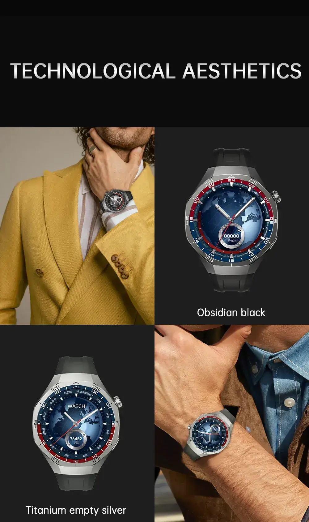 Smart Watch with Heart Rate & Blood Pressure Display for Men — feature 3