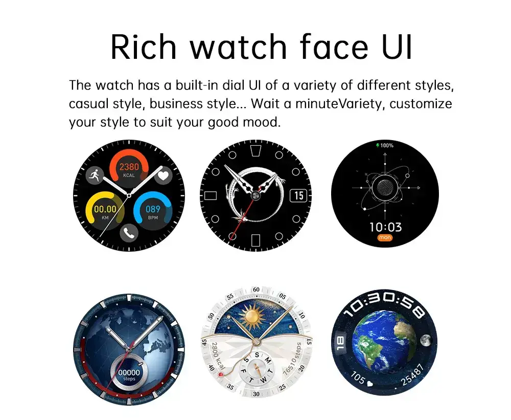 Smart Watch with Heart Rate & Blood Pressure Display for Men — feature 7