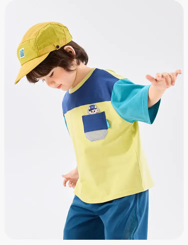 Dudu Boys Summer T-Shirt Set Blue Green Kids Suit — feature 22