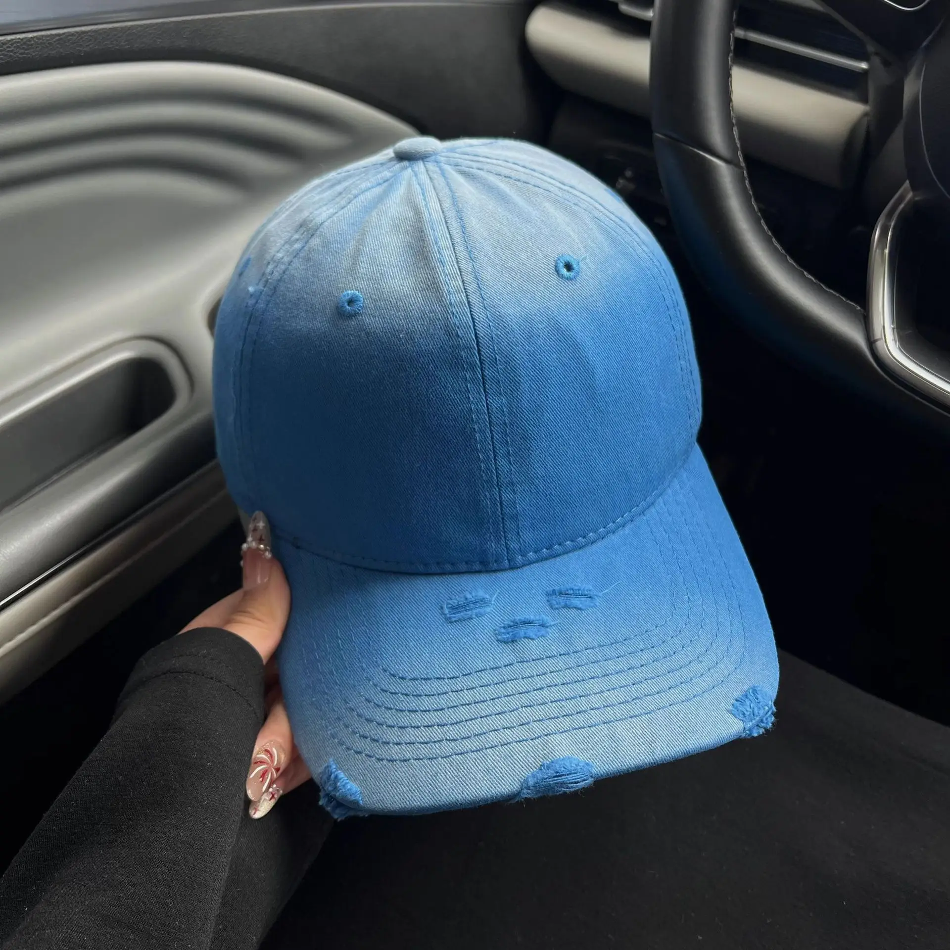 Men & Women Gradient Baseball Cap Summer Autumn Travel Sunshade - Image 16