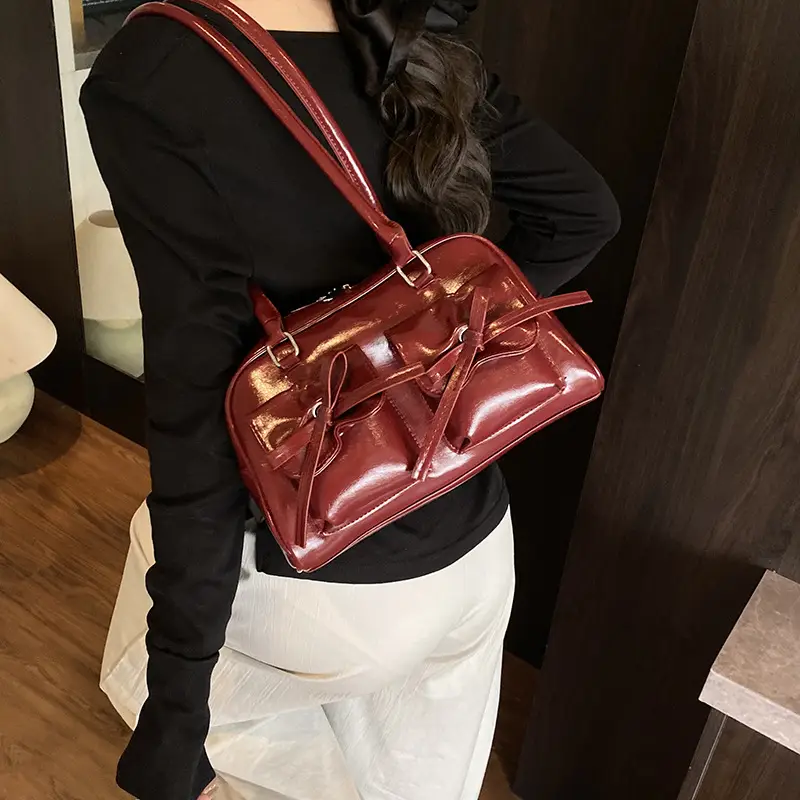 Bow-Knot Armpit Bag for Women Brown 2025 - Image 11