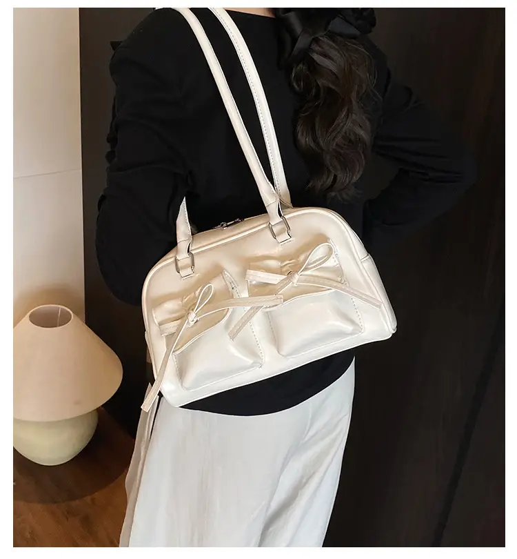 Bow-Knot Armpit Bag for Women Brown 2025 — feature 1