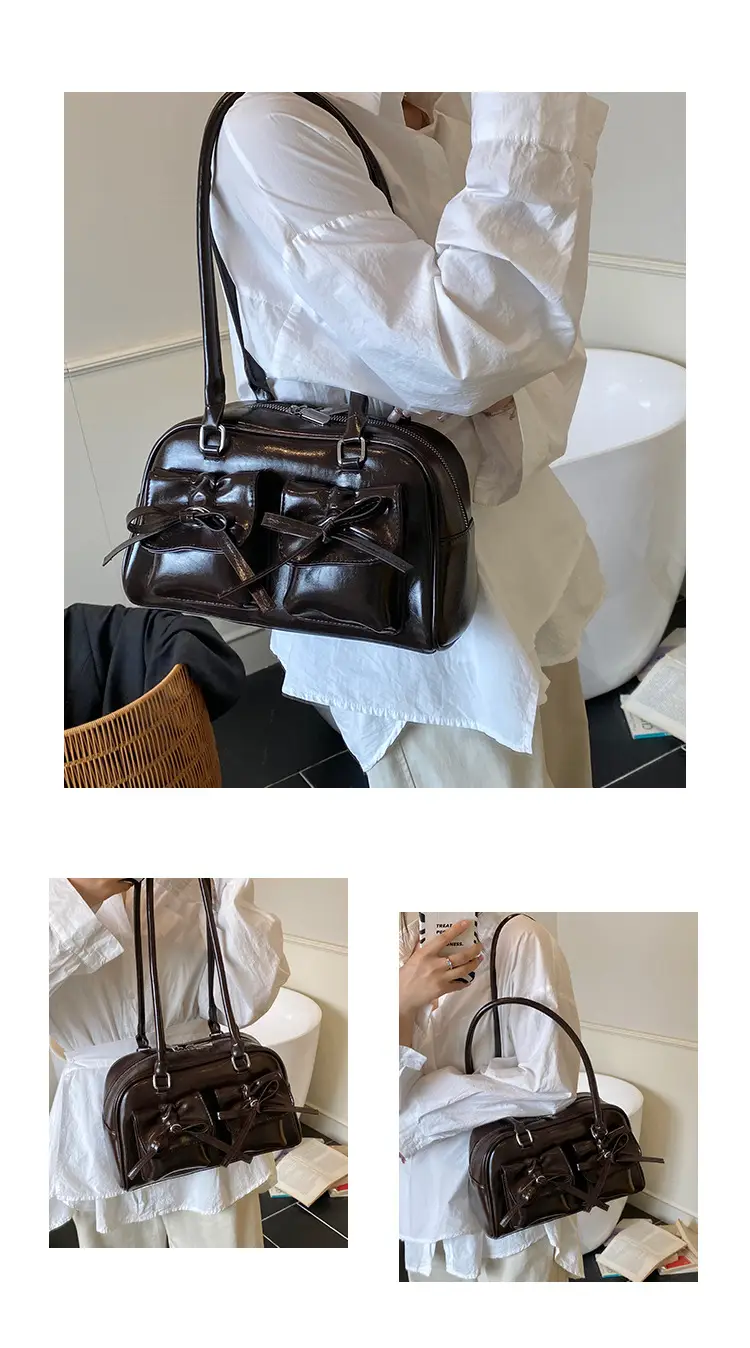 Bow-Knot Armpit Bag for Women Brown 2025 — feature 10