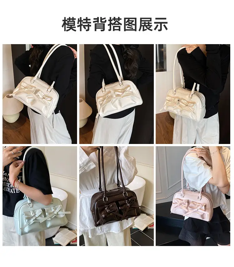 Bow-Knot Armpit Bag for Women Brown 2025 — feature 2