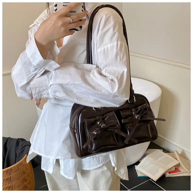 Bow-Knot Armpit Bag for Women Brown 2025 — feature 20