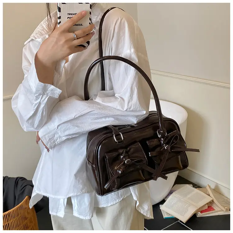 Bow-Knot Armpit Bag for Women Brown 2025 — feature 21
