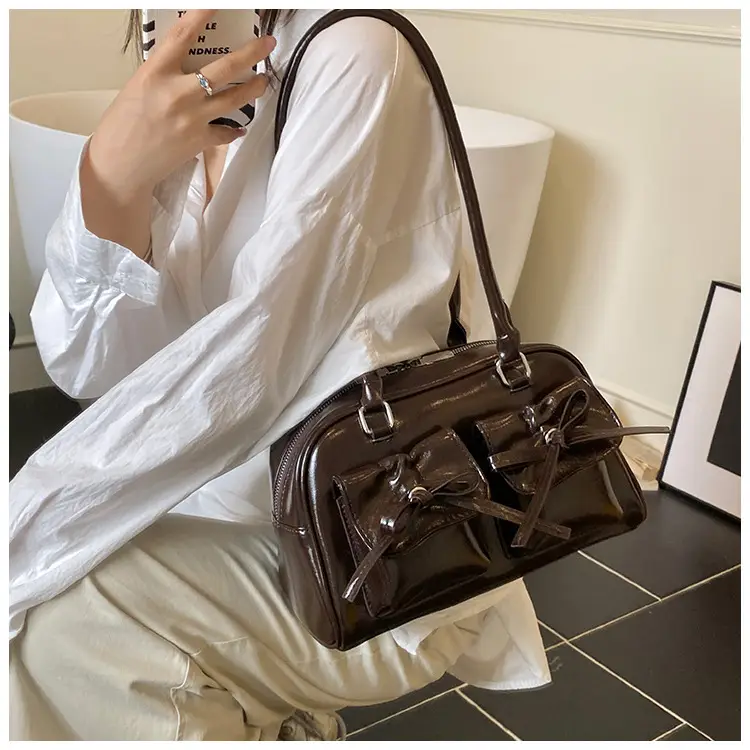 Bow-Knot Armpit Bag for Women Brown 2025 — feature 22
